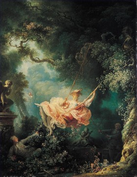  Fragonard Oil Painting - The Swing Rococo hedonism eroticism Jean Honore Fragonard